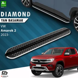 Volkswagen uyumlu VW Amarok 2 Diamond Krom Yan Basamak 203 Cm 2023 Üzeri A+ Kalite modelleri DRS Tuning'de. Kaliteli malzeme, hızlı kargo ve güvenli