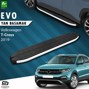 Volkswagen T-Cross 2018-Günümüz (C11) uyumlu VW Evo Aluminyum Yan Basamak 173 Cm 2019-2023 A+ Kalite modelleri DRS Tuning'de. Kaliteli malzeme, hızlı kargo ve