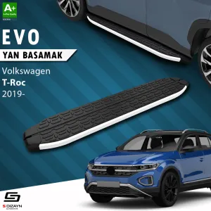 Volkswagen T-Roc 2017-2026 (A11) uyumlu VW Evo Aluminyum Yan Basamak 173 Cm 2019 Üzeri A+ Kalite modelleri DRS Tuning'de. Kaliteli malzeme, hızlı kargo ve